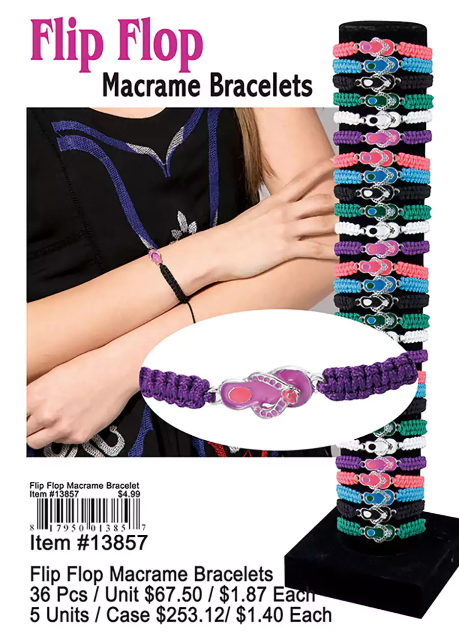 Flip Flop Macrame Bracelets